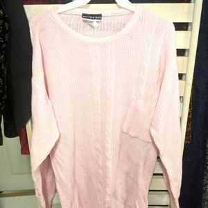 100% cotton oversized pink sweater